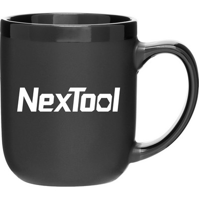 16 oz Modelo Ceramic Mug (Matte Black/Glossy Black)