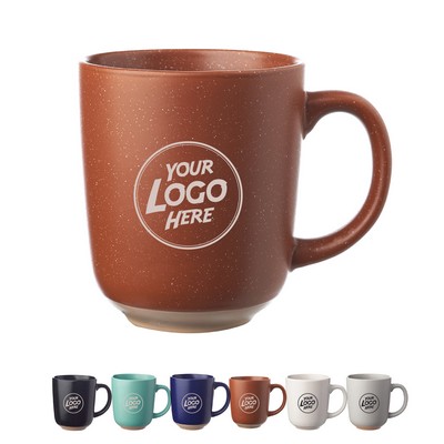 Ocean Pines Speckled Clay Bistro Mugs. 17 oz